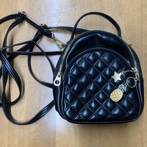 Black mini backpack